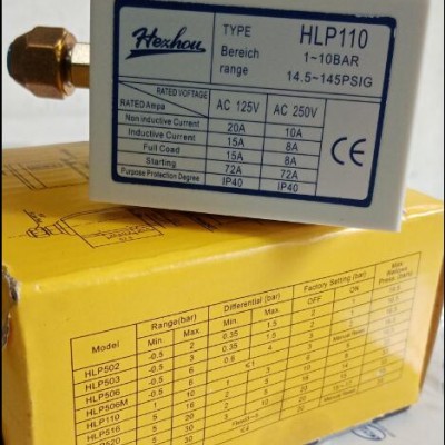 原装Hezhou压力控制器HLP506 -0.5-6BAR