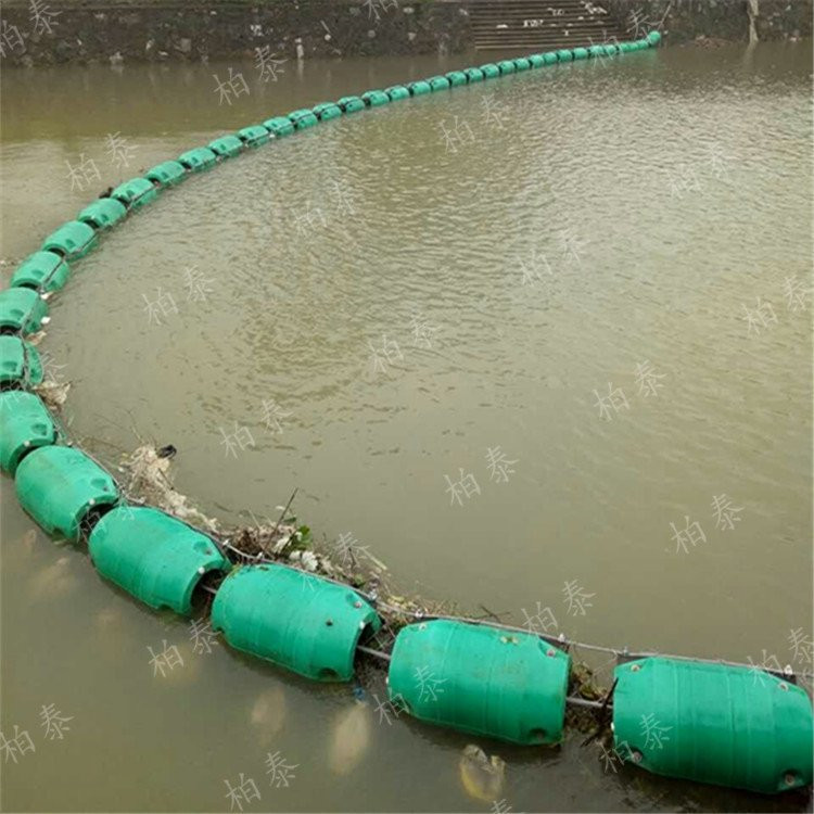 水电站浮式拦污排 组合式夹网浮筒安装