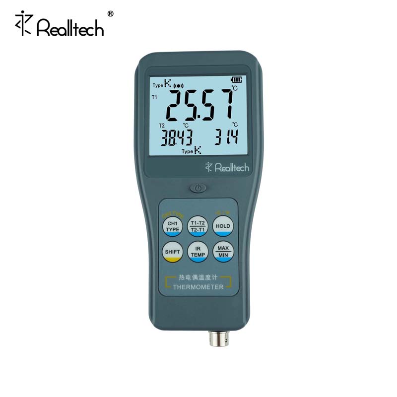 RTM1202高精度双通道热电偶温度计 非接触式红外测温仪