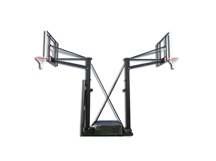 lx凯锐海燕移动式篮球架 优质矩形钢管焊接成“T型”展臂