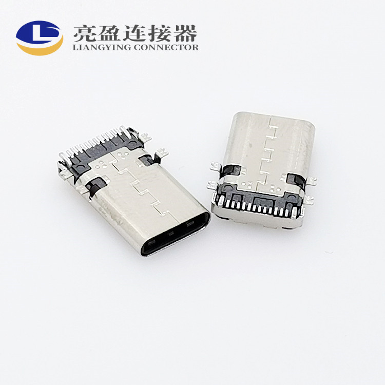 Type-c母座 板上四脚全贴12p/14p USB连接器