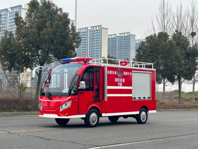 电动消防车 2000L水箱载重2吨工厂消防演练车