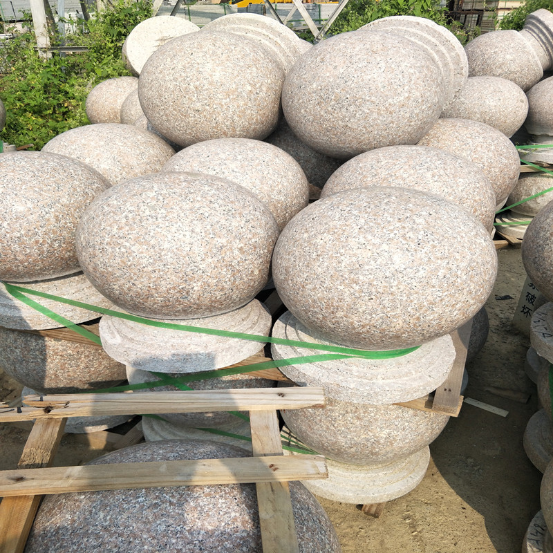 苏州新区工艺石球、吴江防撞车阻石安装供应