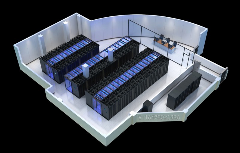宁波立体3D机房效果图设计_模块化算力中心机房效果图制作